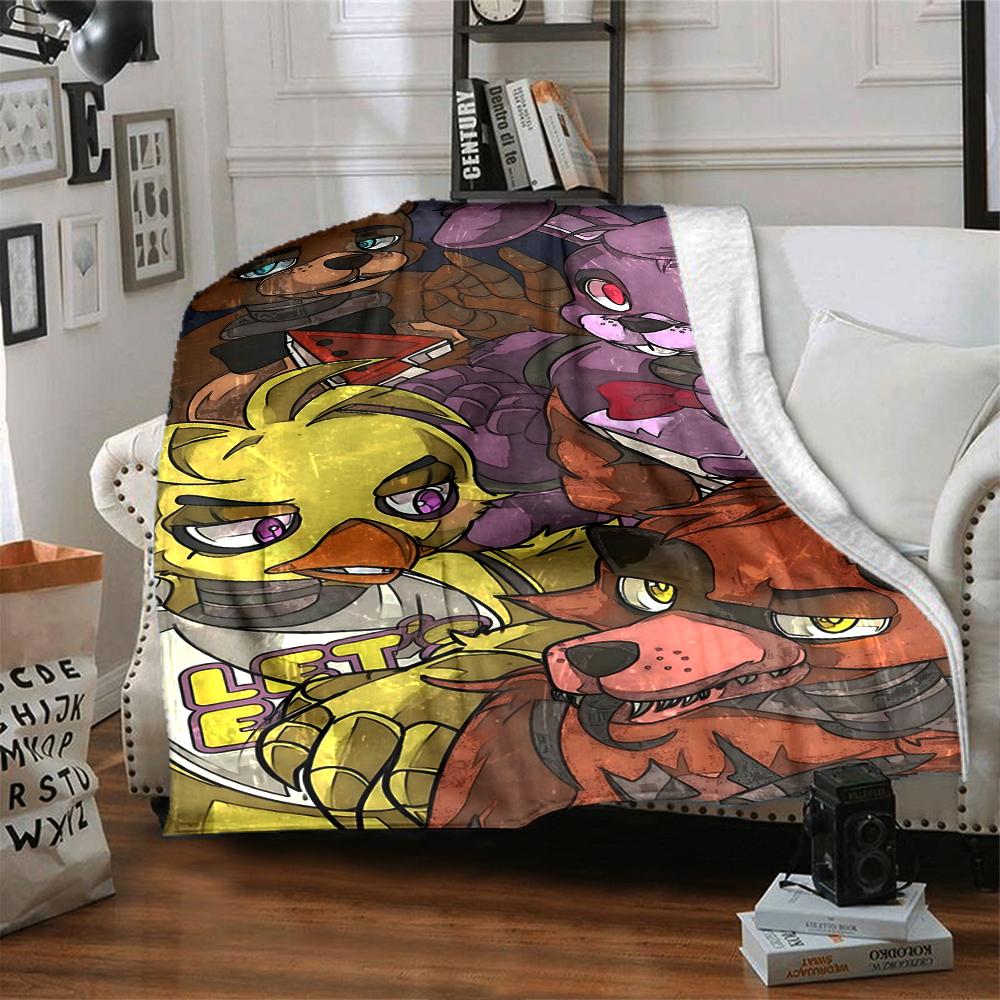 1Pc Five Nights Freddy'S Blanket For Couch Bed Plush Cozy Fuzzy Blanket Super Soft Warm Blankets For Fall And Winter 0918218