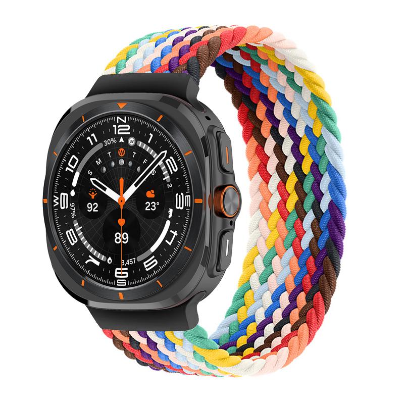 Braided Solo Loop for Samsung Galaxy Watch Ultra Strap 47mm Accessories Sport Nylon Belt Bracelet Galaxy Watch 7 Ultra Band 47mm