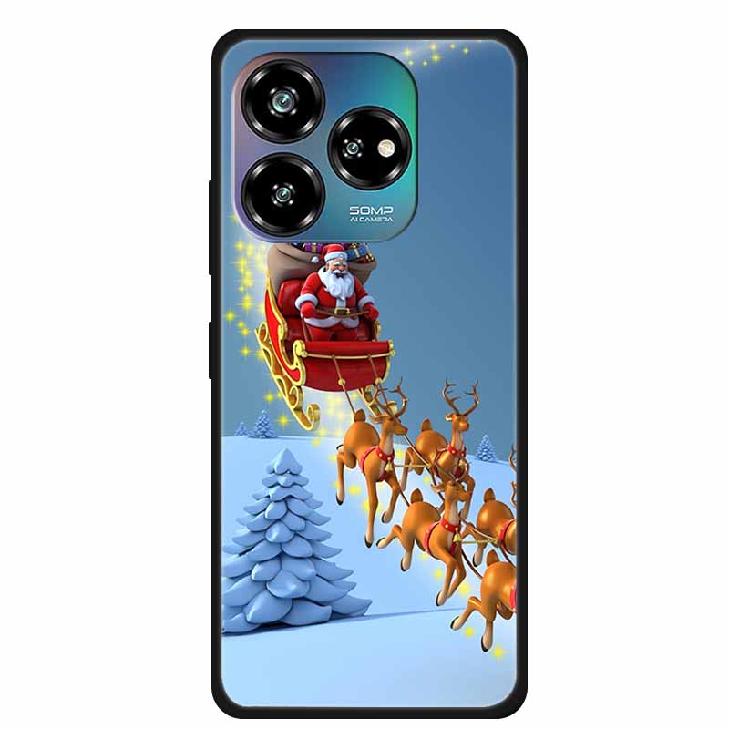 Christmas Lovely Cover For ZTE Axon 60 Lite Case  Axon60 50 40 Lite Pro Ultra 30 Soft Silicone TPU Phone Case For ZTE Axon 60 4G