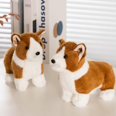 Cute Simulation Corgi Doll Plush Toy Puppy Dog Doll Child Soothing Rag Doll Girl Birthday Gift