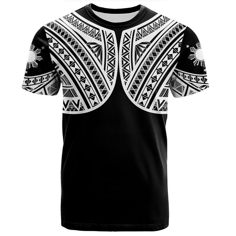 Nové 3D tričko s potiskem vlajky Filipín Erb Filipín Duchovní totem Grafická trička pro muže Vintage top