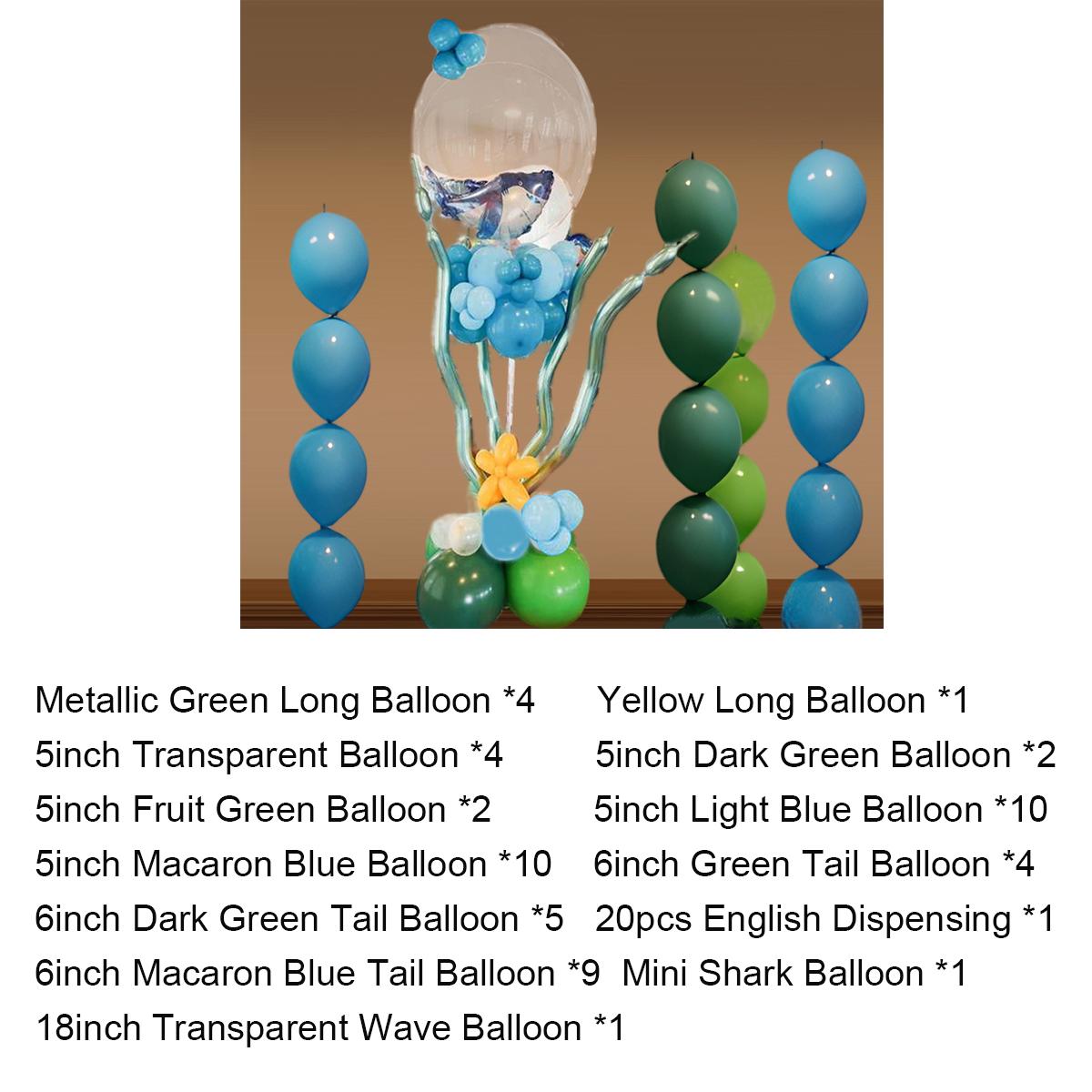 

Воздушный шар на день рождения для мальчика, гирлянда-арка, набор под морским океаном, дельфин, акула, водное растение, набор воздушных шаров, детские украшения для дня рождения, детский душ для детей