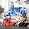 Spy X Family Print Flannel Blanket High Quality Warm Comfortable Cover for All Seasons Perfect for Gifts Home Decor