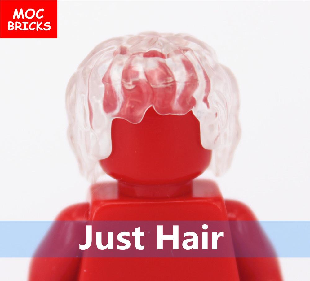 5 Stück/Los MOC Steine Weibliche Haare Zusammengebaute Partikel Bausteine Zubehör Kinderspielzeug Plastikpuppen