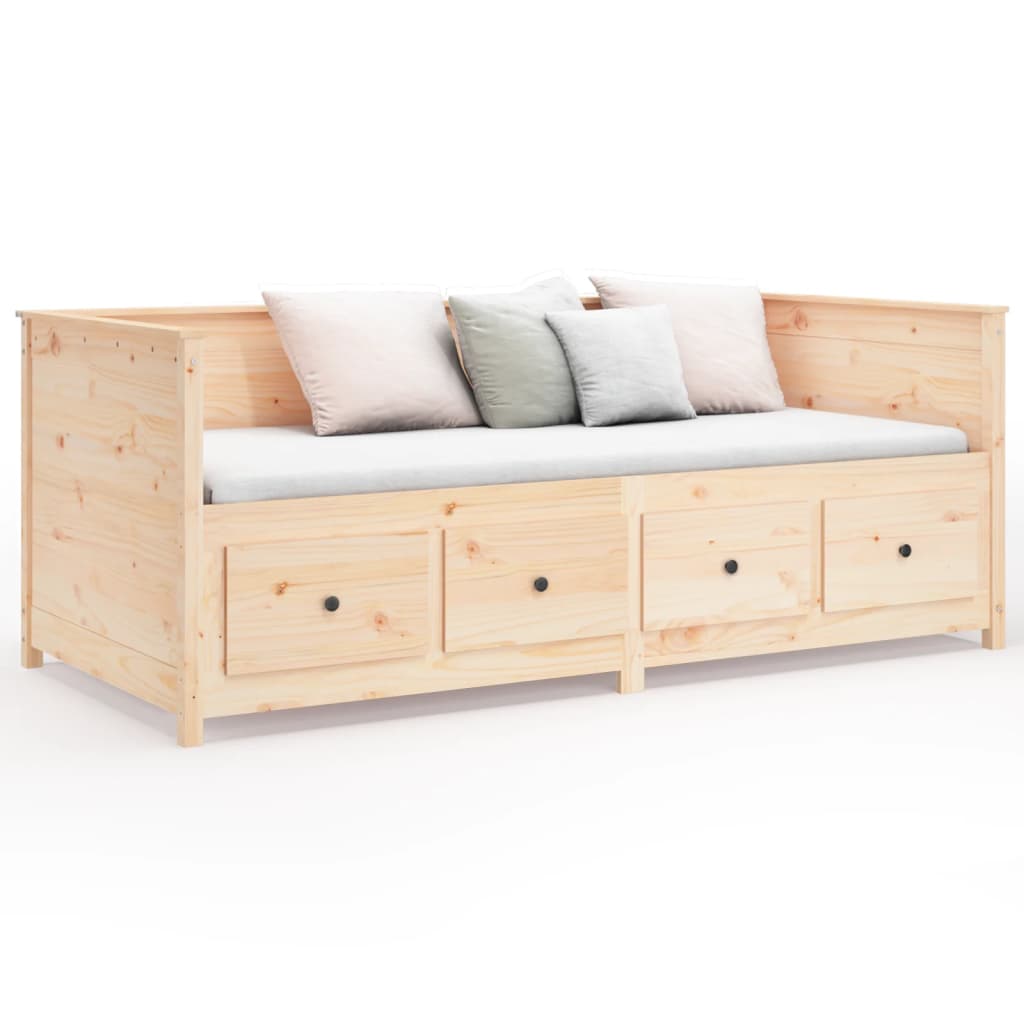 Daybed without Mattress 75 x 190 cm Solid Pine Wood
