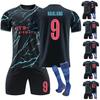 2324 Manchester City 2 Away Football Jerseys Short Pantyhose Set New Season Short Pantyhose Adult Children's Size Set