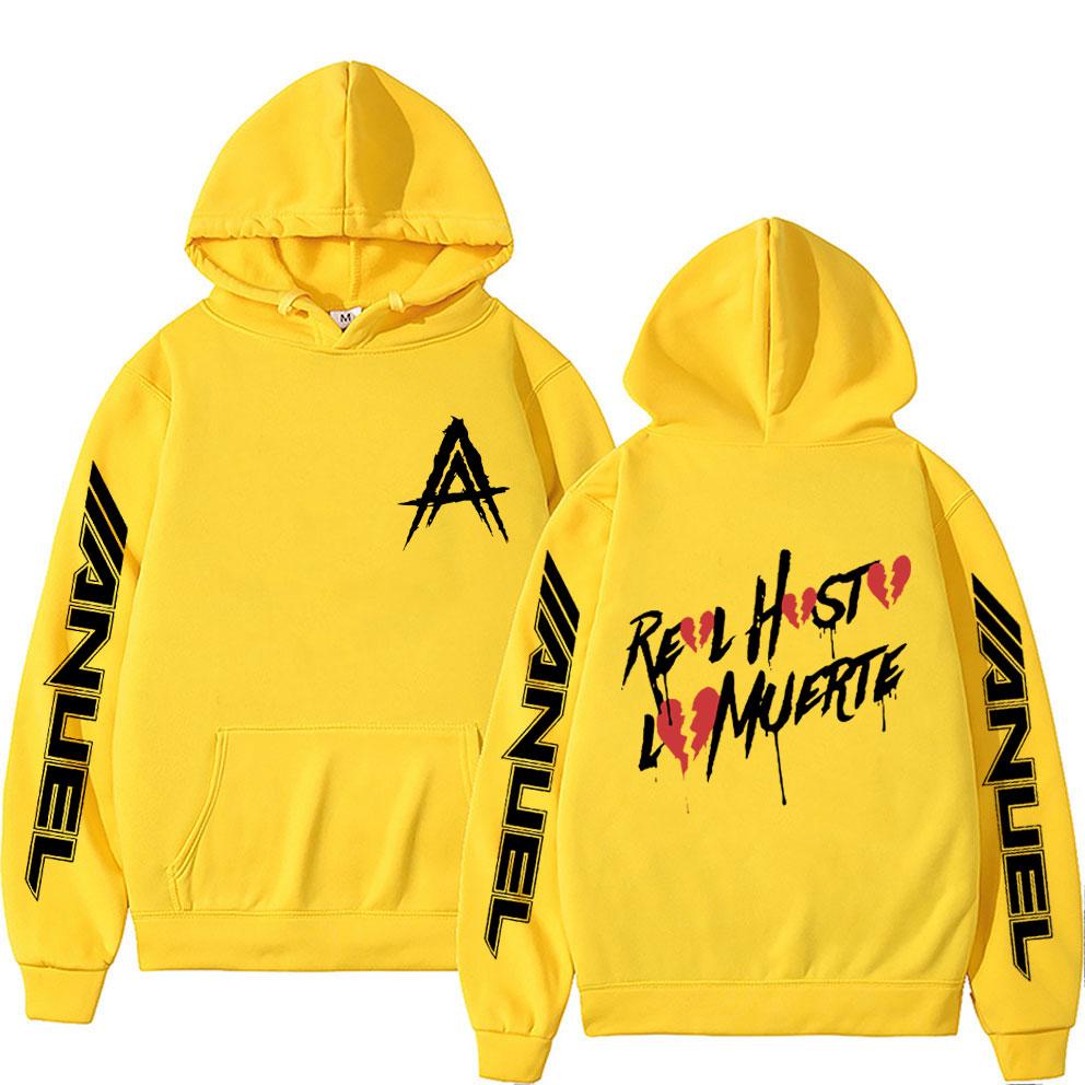 Anuel AA Real Hasta La Muerte Hoodie Men Women Fashion Aesthetic Hip Hop Sweatshirts Oversized Hoodies