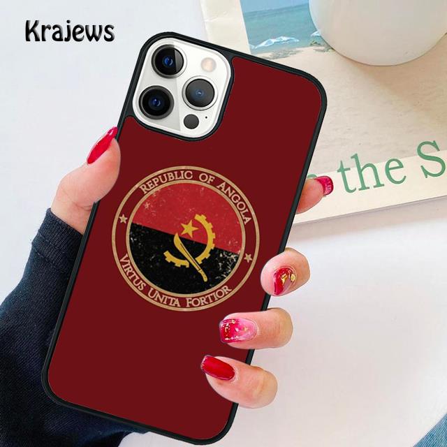 Angola Flag Soft Phone Case For iPhone 14 XR X XS Max 5S 6S 7 8 Plus SE 2020 11 12 13 Pro Max Mini Phone Cover