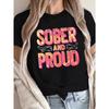Letter Print Crew Neck T-shirt, Casual Short Sleeve Top For Spring & Summer, Women's Clothing