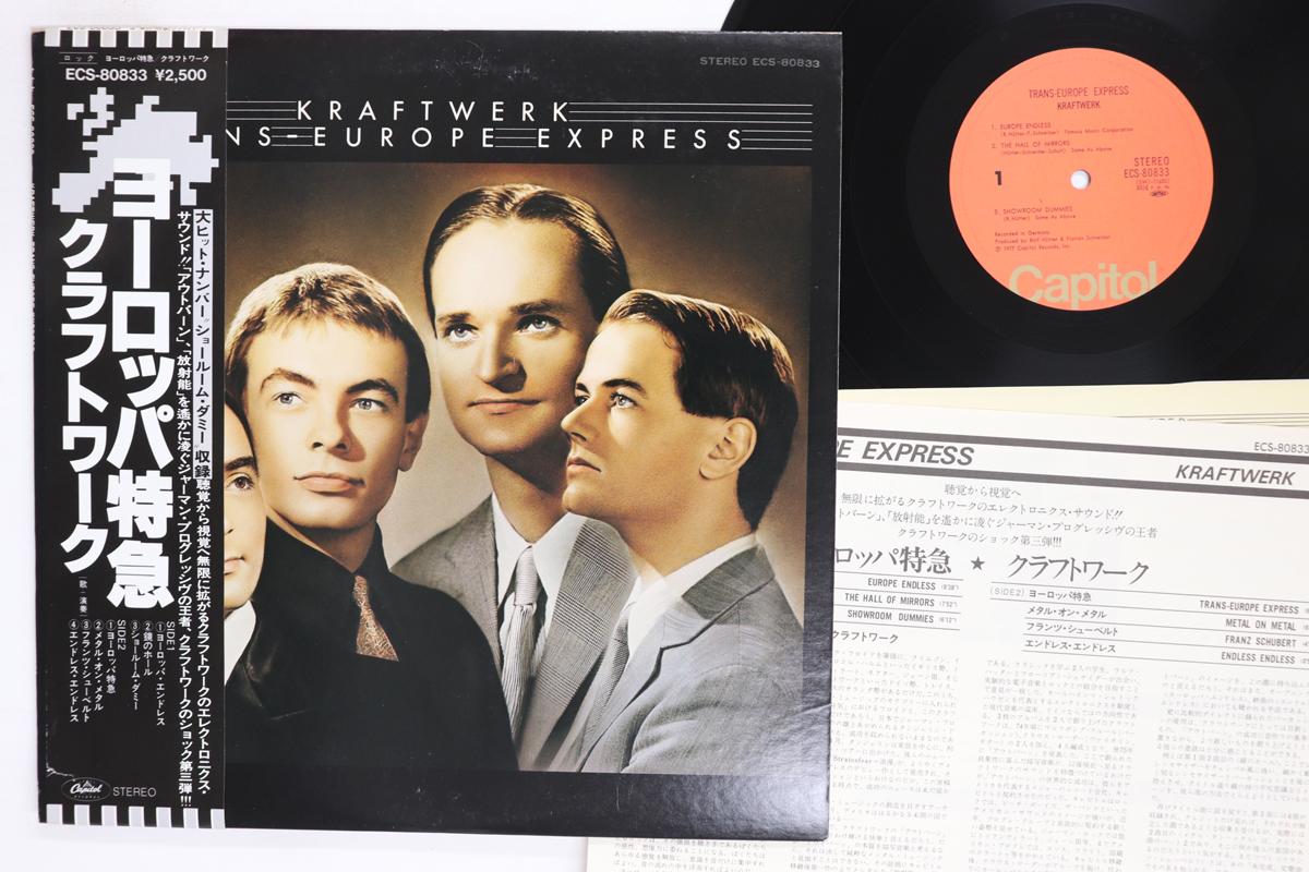 Виниловая пластинка KRAFTWERK Trans Europe Express ECS80833 CAPITOL 1977 Япония Obi Танцевальная Электроника Б/у