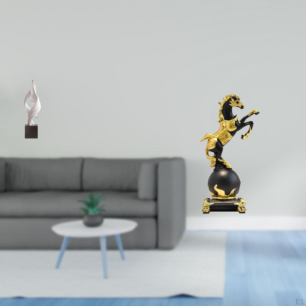Abstract Horse Art Statue Decorative Resin Figurine Sculpture Souvenir Tabletop Ornament for House