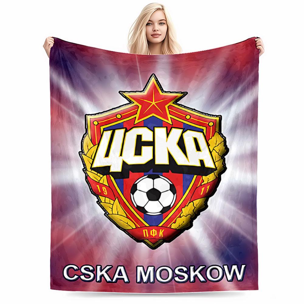 CSKA Moscow Football Crest for All Seasons Blanket Lunch Break Throw Gift