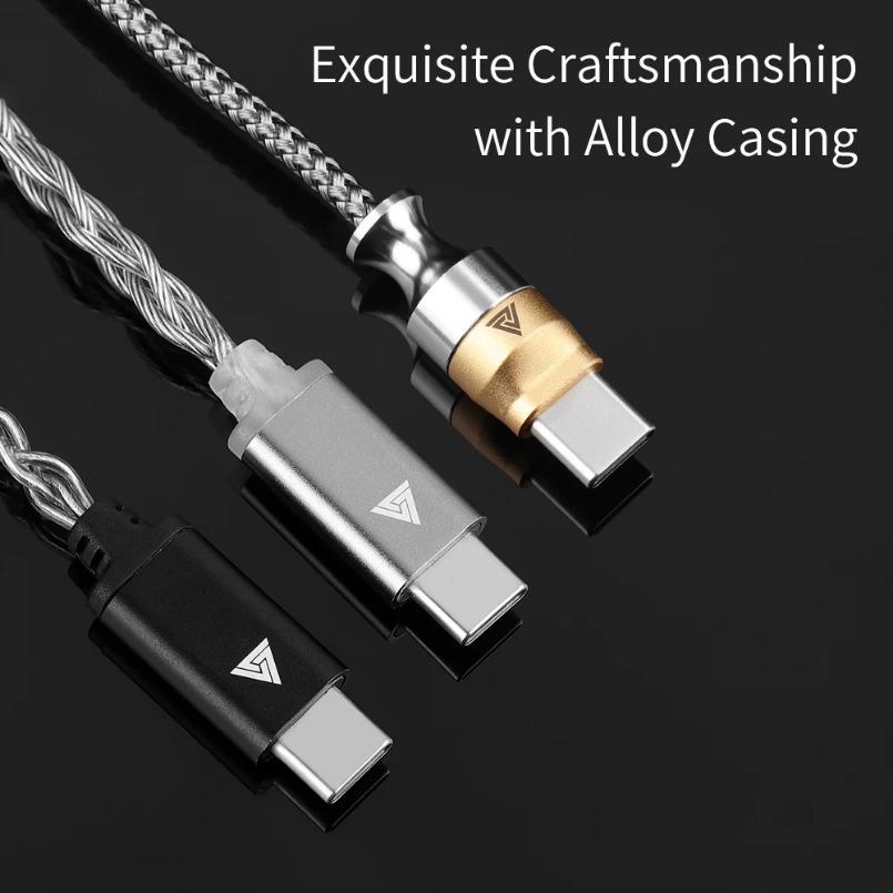 QKZ TC MAX Pro Type C To 3.5mm Audio Adapter Cable CX31993 HiFi DAC Digital Decoding Earphone Amplifier For iPhone 15 16/Huawei