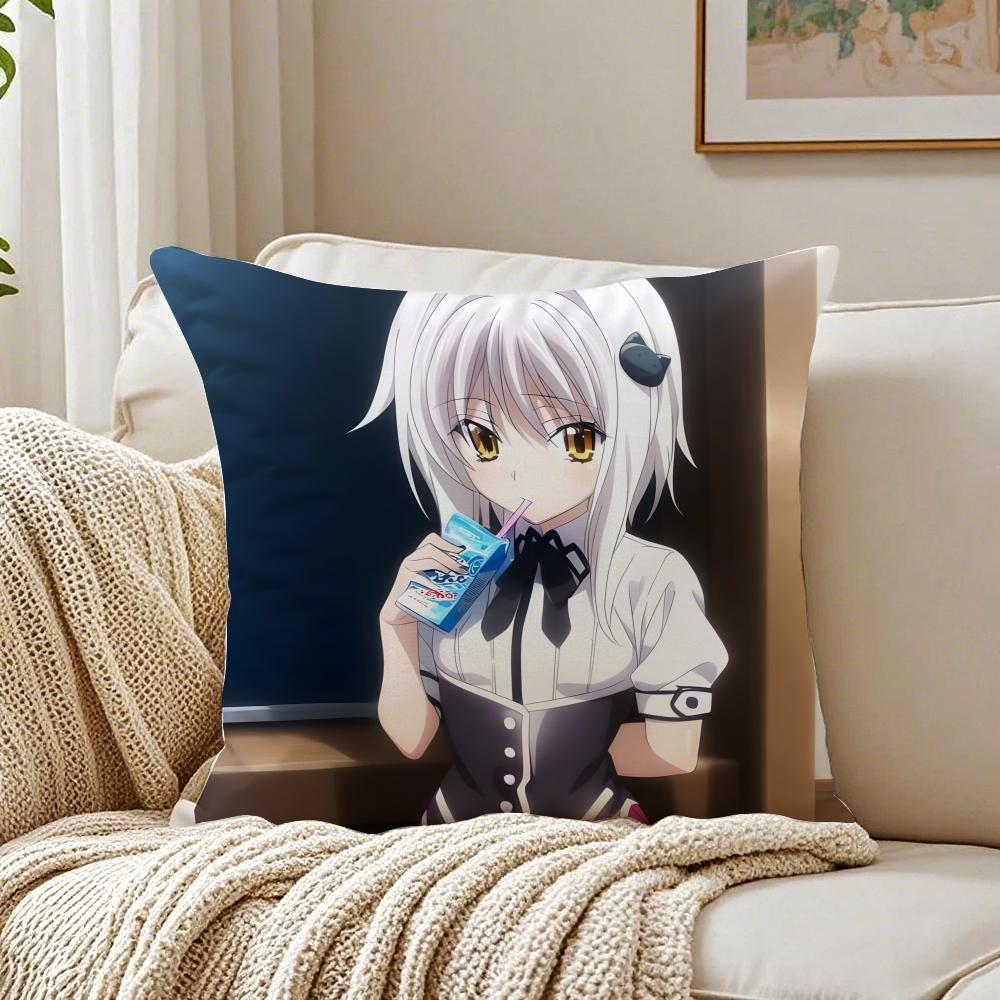 H-High School DxD Kissenbezug Leinen Kissenhülle Weich Für Sofa Bett Wohnzimmer Dekoration Peach skin 18*18(CM)-1Pcs
