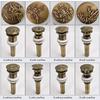 Bathroom Lavatory Basin Sink Pop Up Drain with Round Carved Cover  Brass with & Without Overflow Vanity Sink Waste Drainer