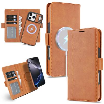 2-in-1 Abnehmbare Leder-Geldbörsenhülle für iPhone 17 16 15 14 13 12 Pro Max 17 Air 16e Magnetische Luxus Business Schutzhülle