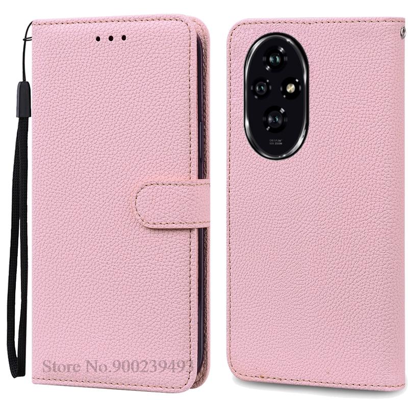 For Honor 200 Case Honor 200 Pro Case Silicone Pu Leather Wallet Case For Honor 200 5G Phone Case For Honor 200 Pro Cover Fundas
