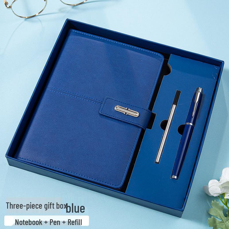 A5 PU Leather Magnetic Buckle Business Notebook Gift Set