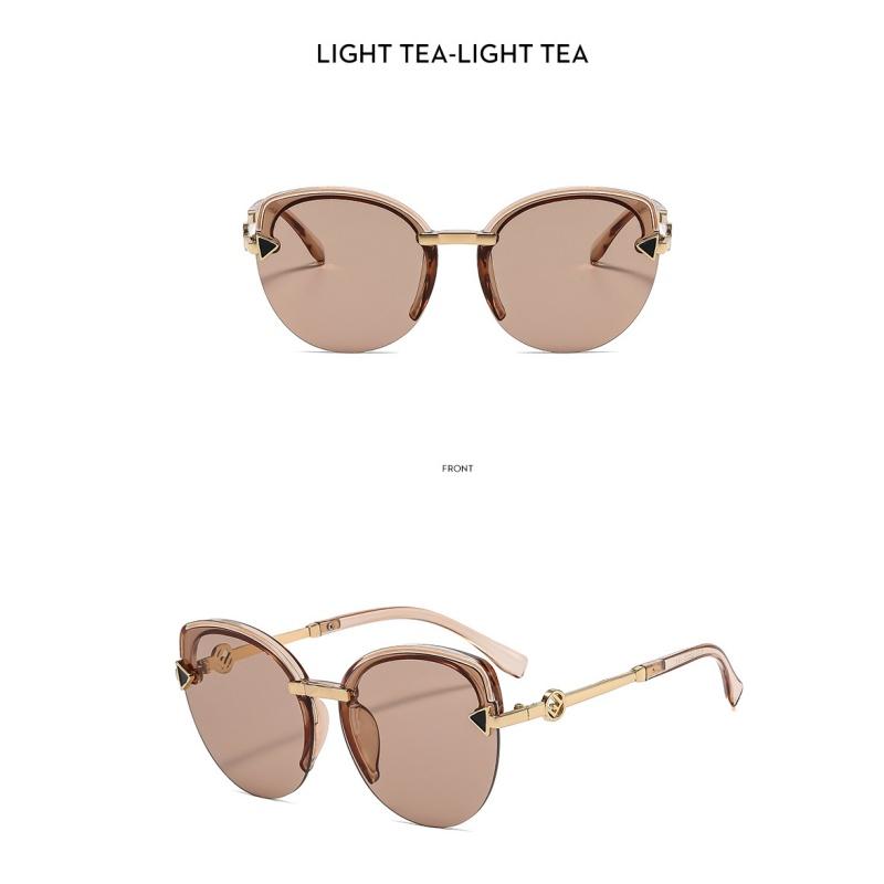 Women's Sunglasses, Fashionable Cat's Eye Half-frame Sunglasses