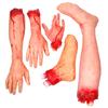 Halloween Bloody Broken Body Parts Horror Fake Hands Legs Arms Brain Heart Props for Haunted House Bar Secret Room Party