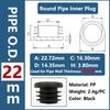 Round Plastic Inner Plug Steel Pipe End Cap Blanking Cover Anti Slip Furniture Chair Ladder Leg Protector Pad