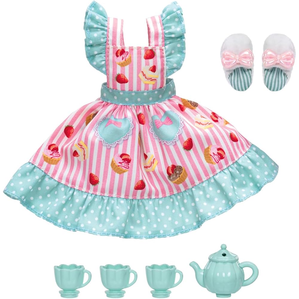 TAKARA TOMY (TAKARA TOMY) Licca-chan Dress LW-10 Tea Time Apron Dress Up Playhouse Toy 3 Years an...