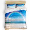 Beach Boat Houses Printed Comfort Duvet Cover Pillow Case Home Textile Quilt Cover Boy Kid Teen Girl Luxury 3pcs Bedding Set