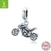 Motorcycle S925 Sterling Silver Pendant, Cool Sports Diy Accessories Source Scc1712