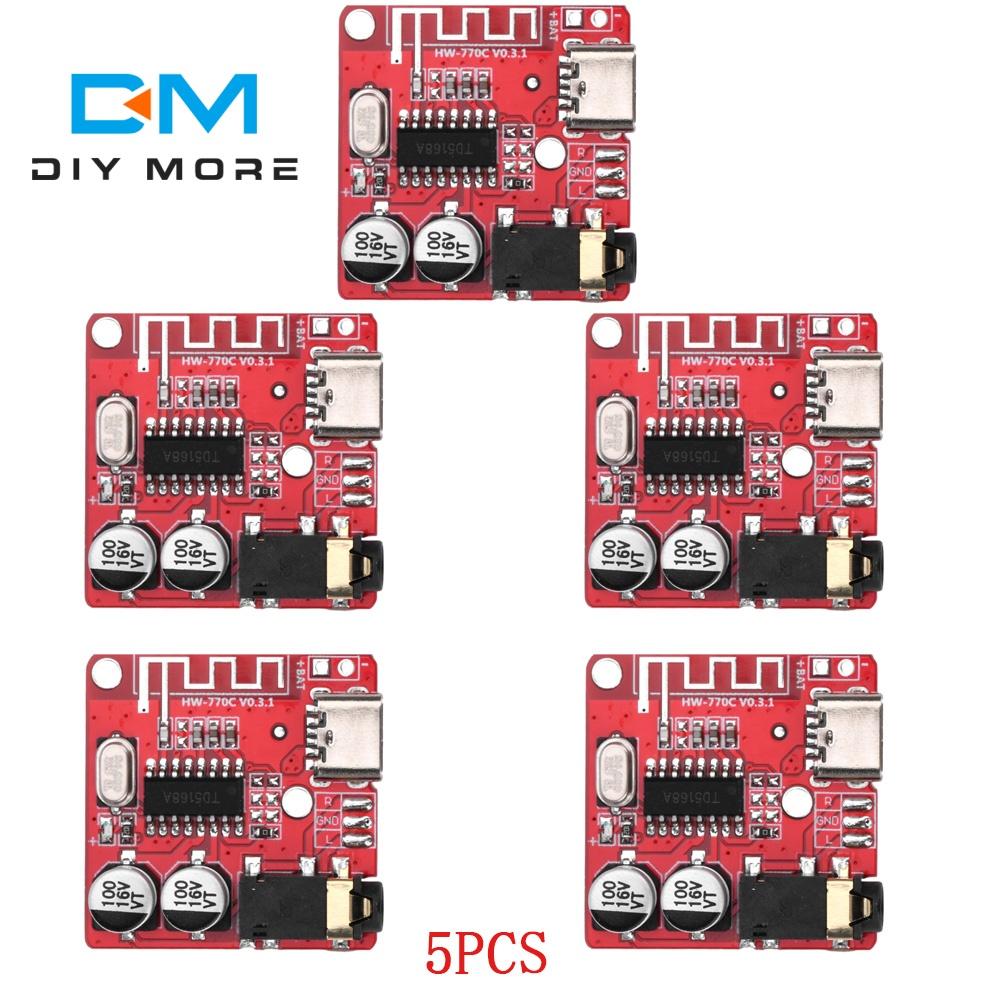 1/5/10Pcs Bluetooth Audio Receiver Board Bluetooth 5.1 MP3 Lossless Decoder Micro USB 3.5mm Audio Output Type-C Amplifier Module