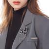 Tassel Pendant Butterfly Chain Brooch Pin Black Suit Badge Lapel Pins  Clothing Accessories Jewelry