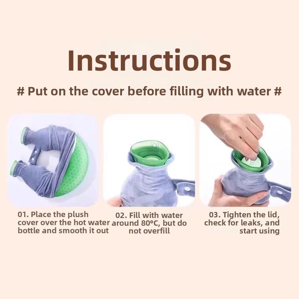 Cartoon U-shaped Hot Water Bag Detachable Anti-scalding Neck Warmer Comfortable Reusable Neck Support Warm Water Bag