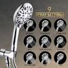 Bathroom Shower Head with Multi-function Rainfall Shower Spray. Bathroom Shower System Accessory Set of Three Pieces.
