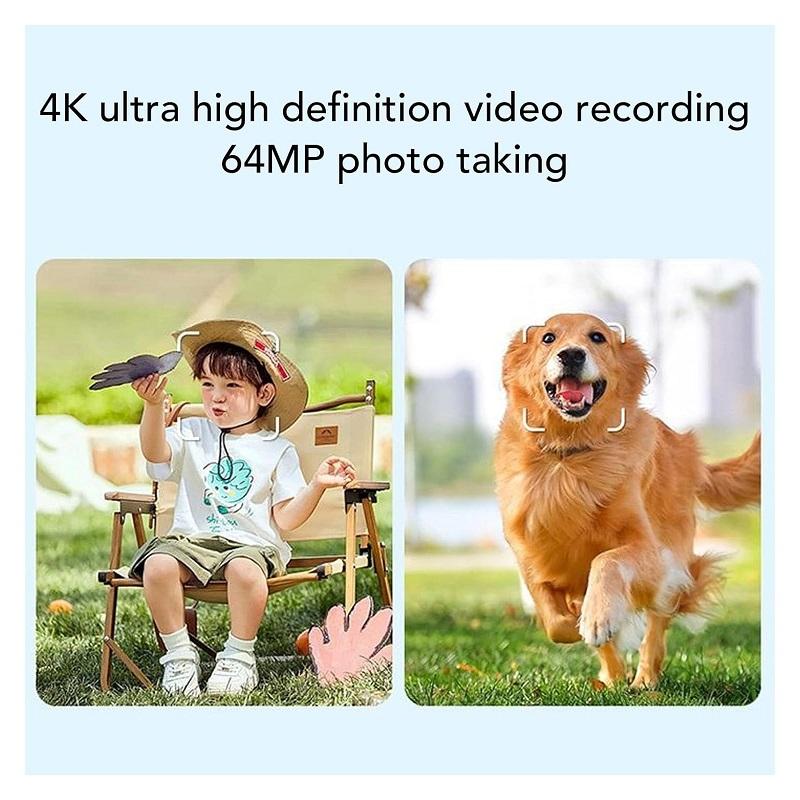 4K Handheld Vlogging Camera with WiFi—Outdoor Pocket Gimbal Camera,Handheld Video Camcorder with Audio & Video Recording