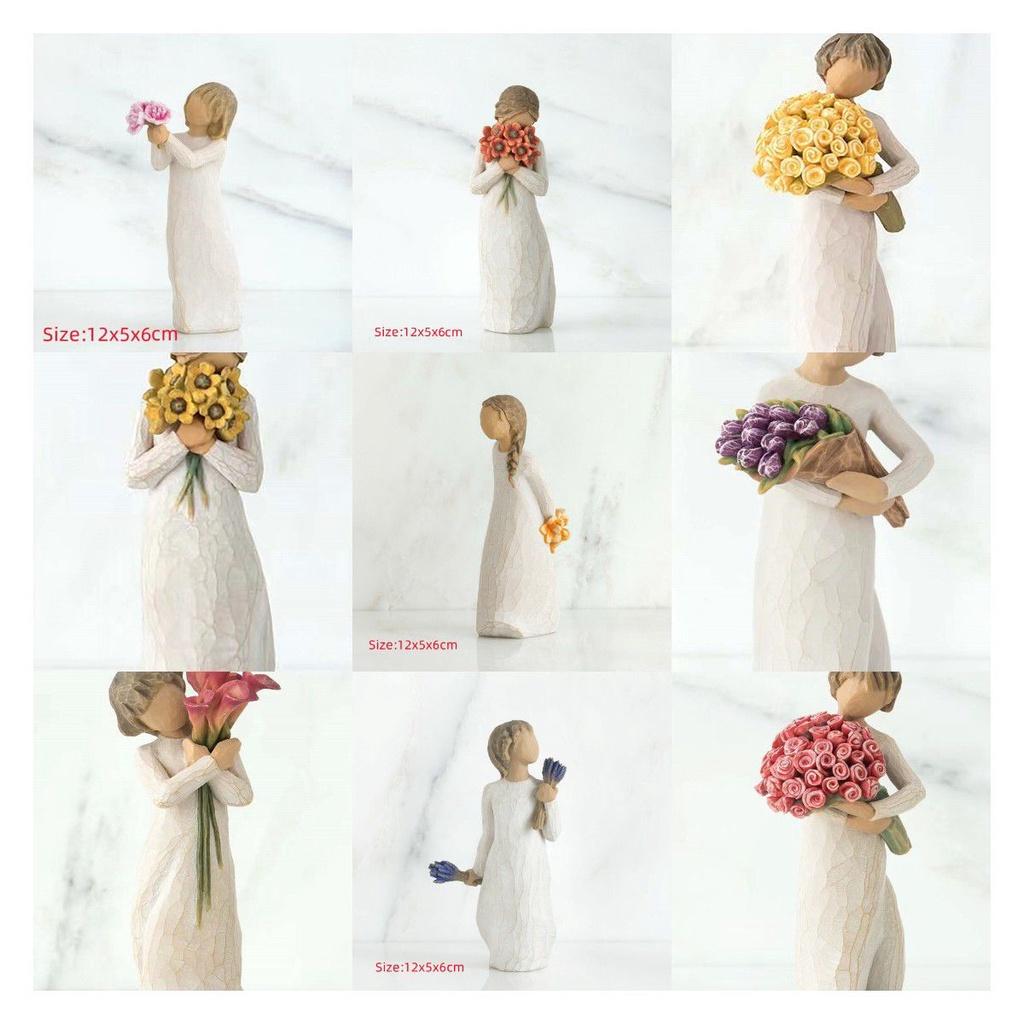Handmade Imitation Wood Carving Resin Crafts Home Decoration Gift For Couples