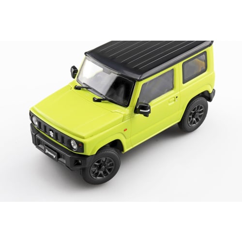 Aoshima Bunka Kyozai 1/24 Scale Rakupla Snap Car Series No. 03-KY JB64 Jimny 2018 Kinetic Yellow Pre-Colored Plastic Model Kit (Car)