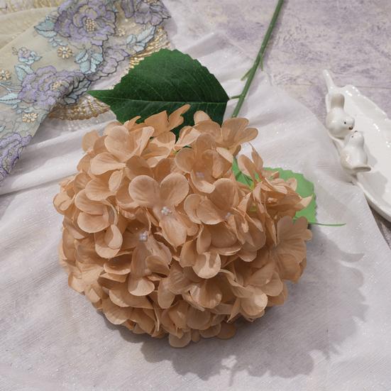 Real Touch Artificial Hydrangea Flower 27.5" Full Fake Hydrangea Flower Lifelike Faux Silk Hydrangeas for DIY Wedding Bouquet Spring Indoor