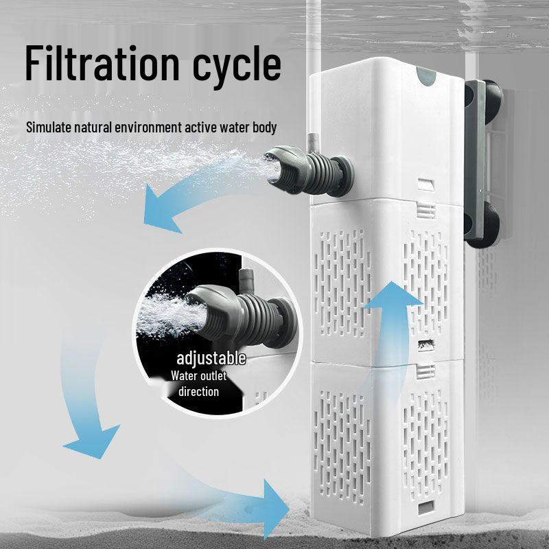 Acvariu mic All-in-One cu Filtru Silențios, Pompă și Sistem de Oxigenare