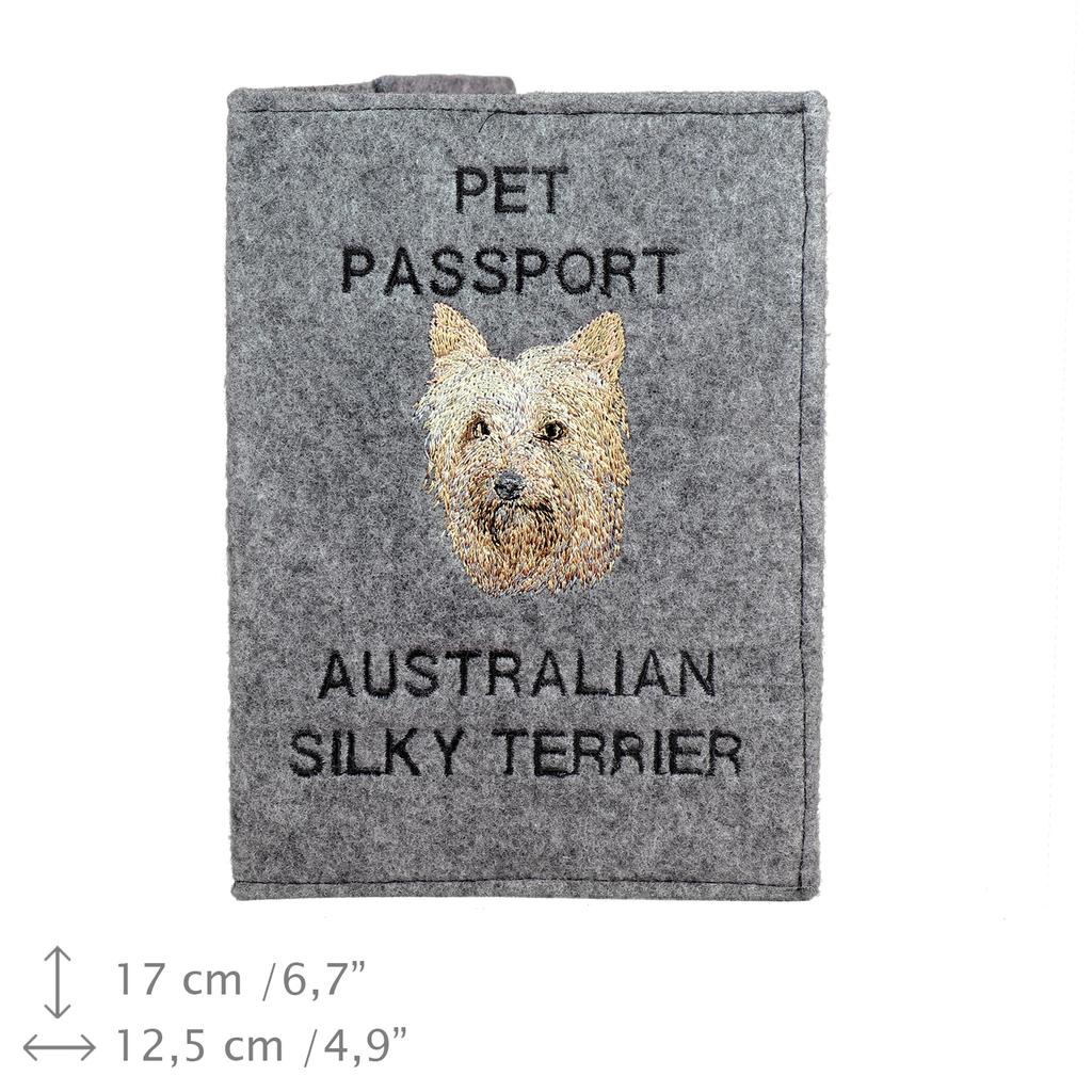 Australian Terrier, Aussie - Dog passport case, document case, gift for the traveller from the Art-Dog brand