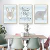 Ins Fresh Style Modern Cartoon Elephant Rabbit Sheep Room Decorative HD Hanging Painting Cuadros Decoracion Salon Canvas Art