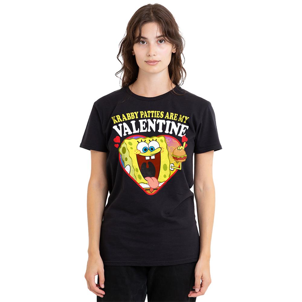 Svampebob Fyrkantströja för Damer/Tjejer med Krabburgare Är Min Alla Hjärtans Dag