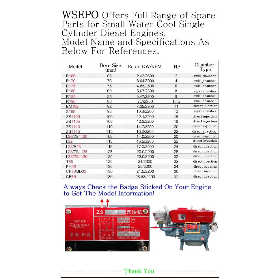 OEM Quality! Fuel Injection Pump Fits ZS195 ZS1100 ZS1105 Direct In-jection 4 Stroke Single Cylinder Water Cool Diesel Engine