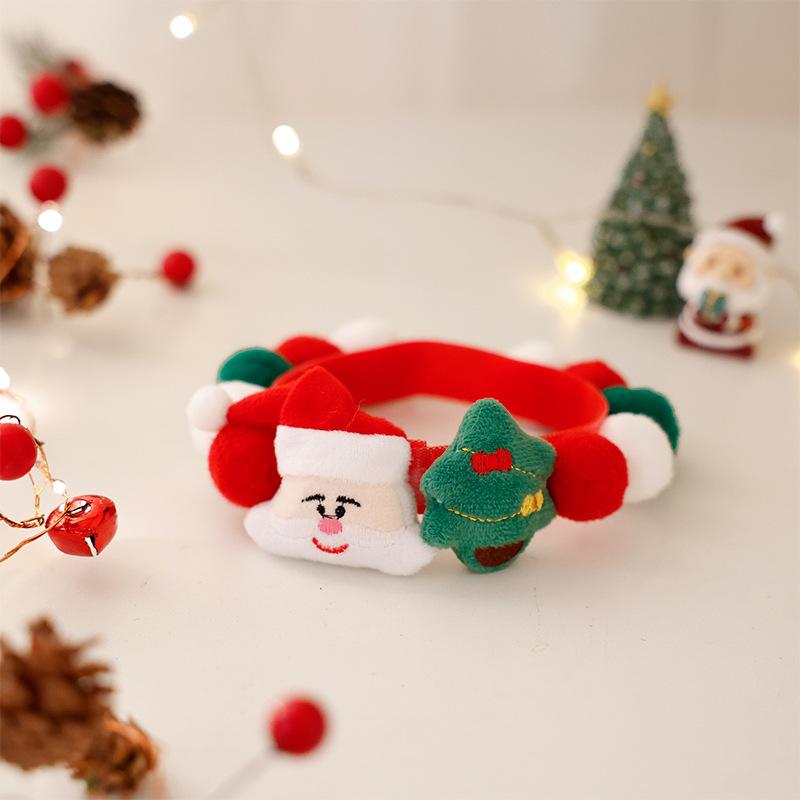 Cat Plush Ball Collar Cute with Doll Pumpkin Spider Small Dog Necklace Beard Corgi Pet Halloween Christmas Neck Ring Jewelry