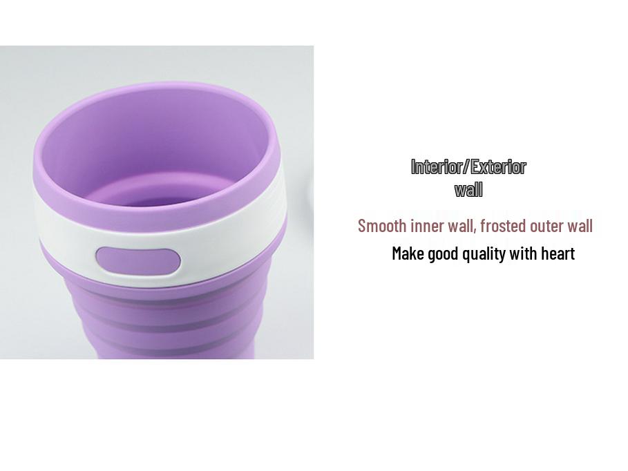 Silicone Folding Portable 350ml Cup – High-Temperature Resistant and Retractable for Outdoor Use
