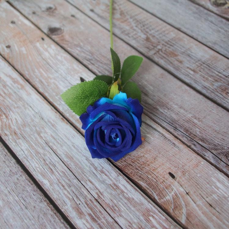 Flannelette Single Rose Gift Home Decoration Imitation Flower Fake RoseSilk Single Roses