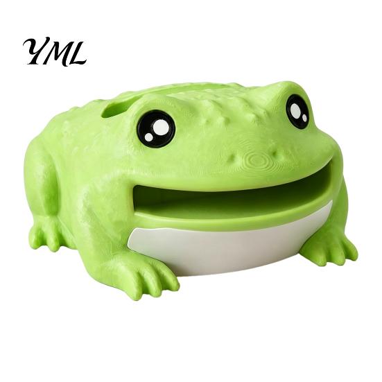 Memo Note Holder Cute Frog Adhesive Dispenser, Creative Cartoon Animal Stationery Organizer, 3D Office Decor Print Stable Stand for Desk And