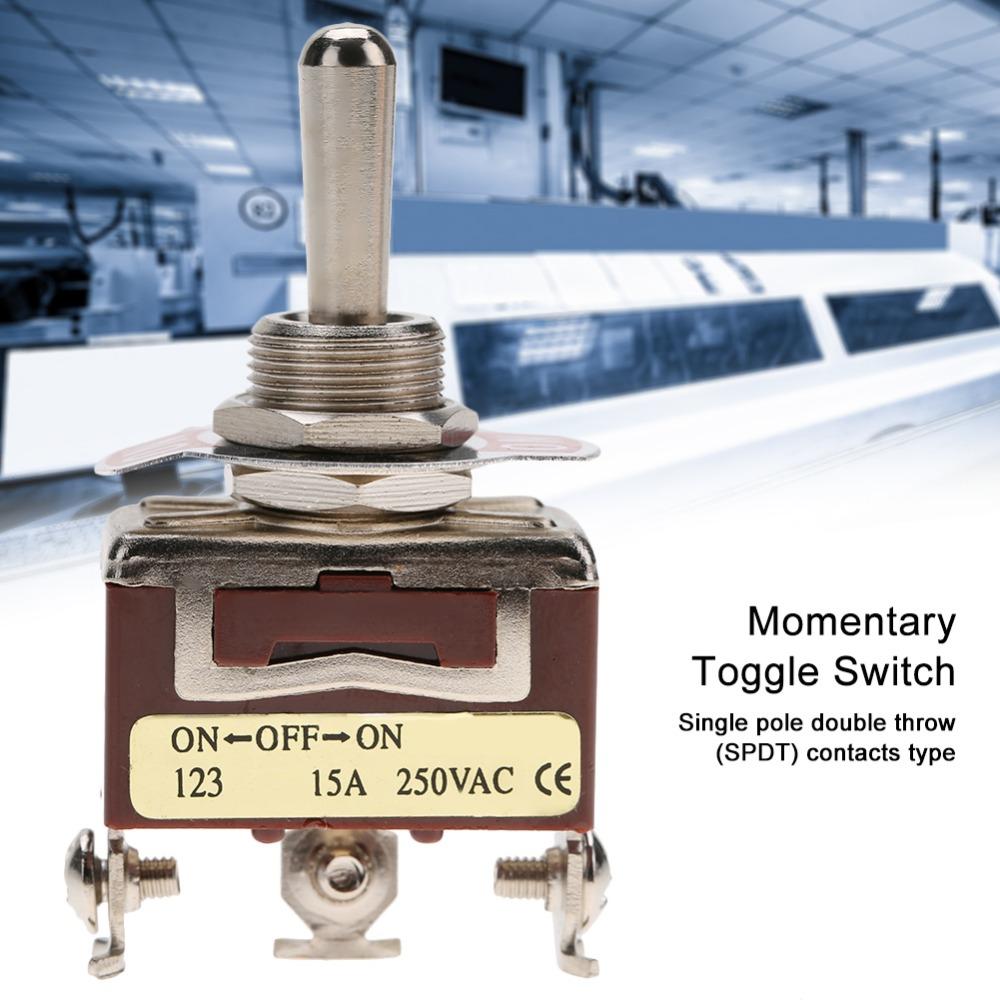 15A 250V Momentary Toggle Switch 3 Position 3 Pin SPDT Switch  Industrial Control