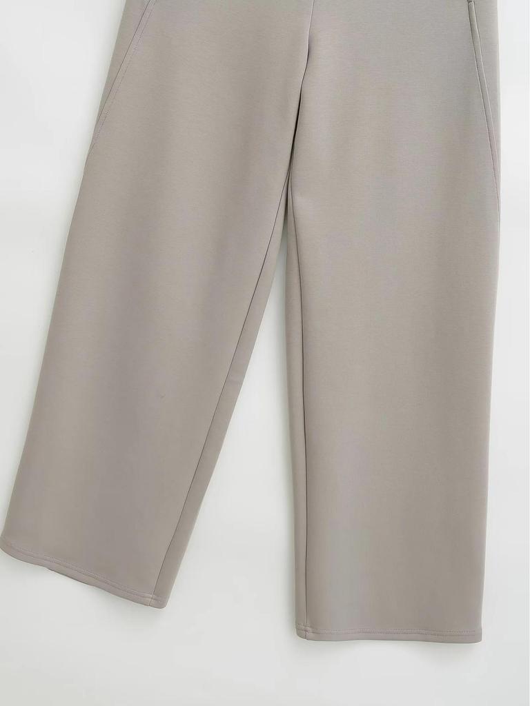 Spicy Girl 2025 Stylish High-Waist Wide-Leg Cloud Pants: Versatile, Slimming Sport Casual Wear for Women