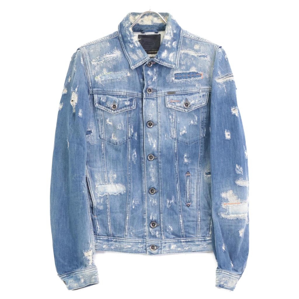 DIESEL [Domestically Authorized] ELSHAR Distressed Denim, Limited to 978 Pieces Jacket M blueUsed
