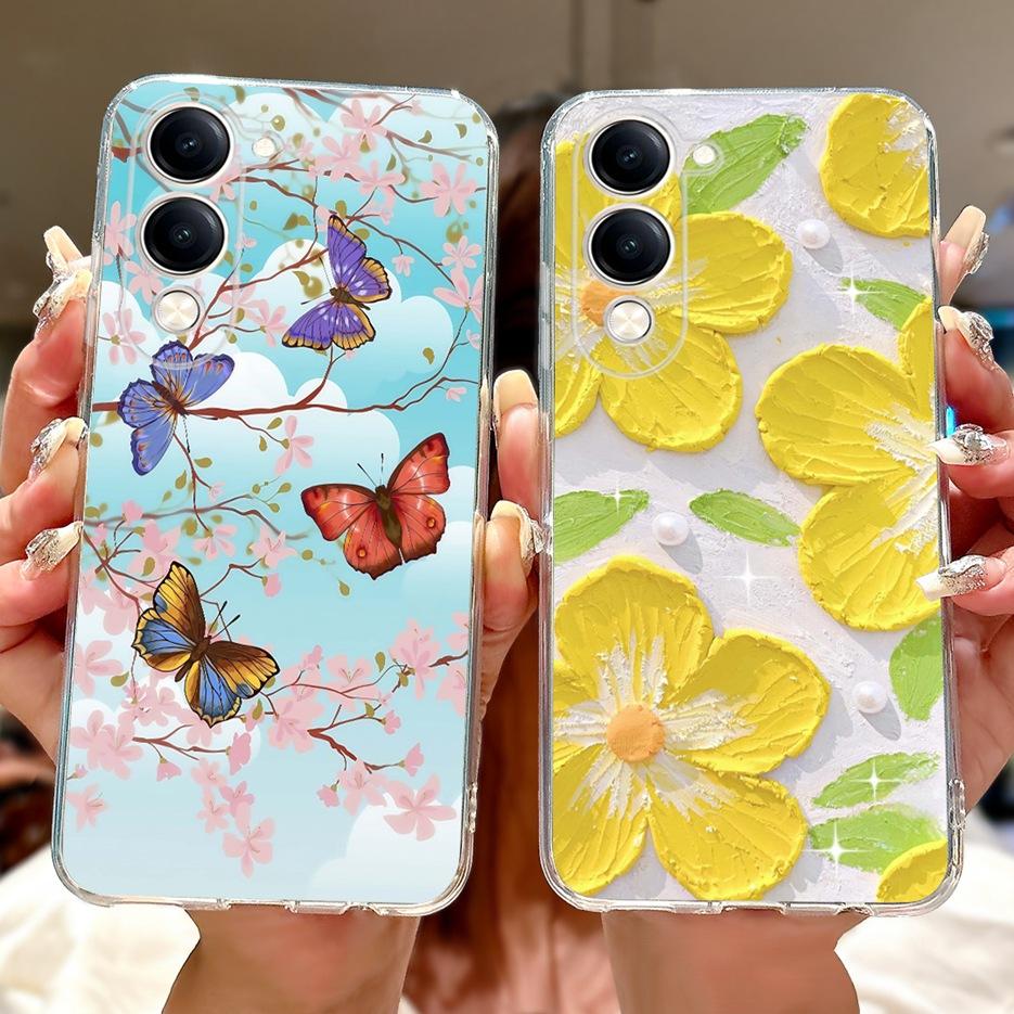 For Vivo Y04 4G Case V2430 Cute Cat White Lion King Painted Cover Soft Slim Phone Case For Vivo Y29s Y 29 s VivoY04 Fundas Coque