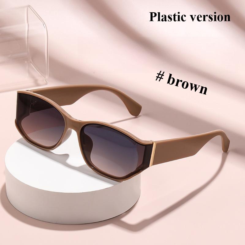 Conjoined Large Frame Sunglasses Metal Eyeglass Frame Advanced Sunglasses Bicycle Windproof Riding Sunglasses